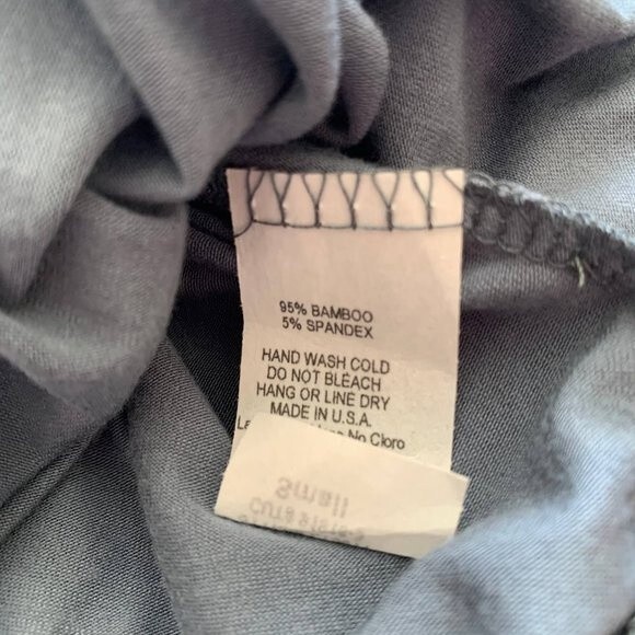 Lizabell blue top V-neck long sleeve with front knot top size S - Picture 11 of 11